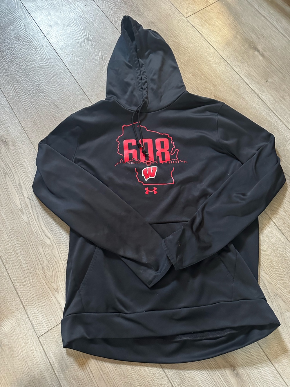 Under Armour Wisconsin Badgers Black Pullover Hoodie